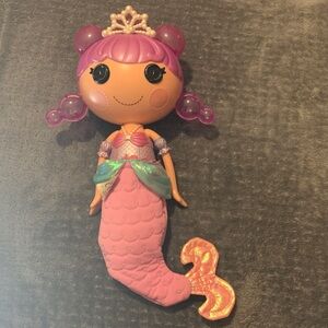 Sparkling Mermaid Doll with Pink Tail and Purple Hair